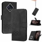 For Infinix Zero 8 / X687 Cubic Skin Feel Flip Leather Phone Case(Black) - 1