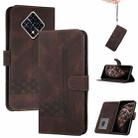 For Infinix Zero 8 / X687 Cubic Skin Feel Flip Leather Phone Case(Dark Brown) - 1