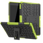 For iPad 10.2 2021 / 2020 / 2019 Tire Texture TPU + PC Shockproof Case with Holder(Green) - 1