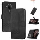 For Nokia C300 Cubic Skin Feel Flip Leather Phone Case(Black) - 1