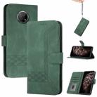 For Nokia G300 Cubic Skin Feel Flip Leather Phone Case(Dark Green) - 1