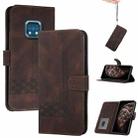 For Nokia XR20 Cubic Skin Feel Flip Leather Phone Case(Dark Coffee) - 1
