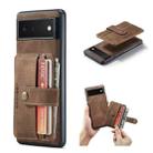 For Google Pixel 6 Pro JEEHOOD RFID Blocking Anti-Theft Wallet Phone Case(Brown) - 1