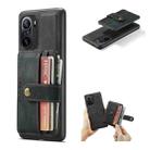 For Xiaomi Redmi K40 / K40 Pro JEEHOOD RFID Blocking Anti-Theft Wallet Phone Case(Black) - 1