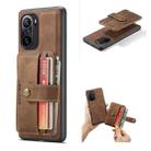 For Xiaomi Redmi K40 / K40 Pro JEEHOOD RFID Blocking Anti-Theft Wallet Phone Case(Brown) - 1