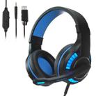 SADES MH603 3.5mm Port Adjustable Gaming Headset with Microphone(Black Blue) - 1