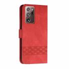 For Samsung Galaxy S21 Ultra 5G Cubic Skin Feel Flip Leather Phone Case(Red) - 3