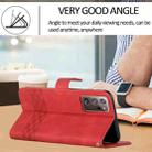 For Samsung Galaxy S21 Ultra 5G Cubic Skin Feel Flip Leather Phone Case(Red) - 4