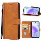 Leather Phone Case For UMIDIGI A11S(Brown) - 1