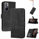 For Xiaomi Redmi 10 Cubic Skin Feel Flip Leather Phone Case(Black) - 1