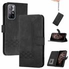 For Xiaomi Redmi Note 11 Cubic Skin Feel Flip Leather Phone Case(Black) - 1