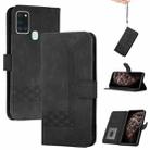 For OPPO A53 2020 Cubic Skin Feel Flip Leather Phone Case(Black) - 1