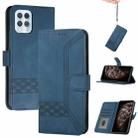 For Motorola Edge S / G100 Cubic Skin Feel Flip Leather Phone Case(RoyalBlue) - 1