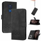 For Motorola Moto G Play 2021 Cubic Skin Feel Flip Leather Phone Case(Black) - 1