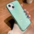 For iPhone 13 mini Colorful Laser Love TPU Phone Case (Green) - 1