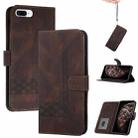 Cubic Skin Feel Flip Leather Phone Case For iPhone 7 Plus / 8 Plus(Brown) - 1