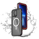 For iPhone 13 PC + TPU + PET Shockproof Magsafe Waterproof Phone Case(Red) - 1