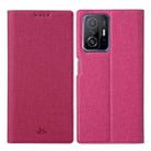 For Xiaomi Mi 11T / 11T Pro ViLi DMX Series Shockproof Magnetic Flip Leather Case(Rose Red) - 1