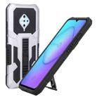 For vivo S1 Pro Vanguard Warrior All Inclusive Double-color Shockproof TPU + PC Phone Case with Holder(Silver) - 1