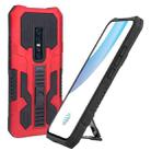 For vivo V17 Pro Vanguard Warrior All Inclusive Double-color Shockproof TPU + PC Phone Case with Holder(Red) - 1