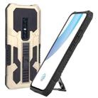For vivo V17 Pro Vanguard Warrior All Inclusive Double-color Shockproof TPU + PC Phone Case with Holder(Gold) - 1