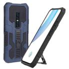 For vivo V17 Pro Vanguard Warrior All Inclusive Double-color Shockproof TPU + PC Phone Case with Holder(Blue) - 1