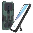 For vivo V17 Pro Vanguard Warrior All Inclusive Double-color Shockproof TPU + PC Phone Case with Holder(Green) - 1