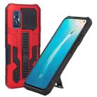 For vivo V19 Indonesia Version Vanguard Warrior All Inclusive Double-color Shockproof TPU + PC Phone Case with Holder(Red) - 1