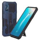 For vivo V19 Indonesia Version Vanguard Warrior All Inclusive Double-color Shockproof TPU + PC Phone Case with Holder(Blue) - 1