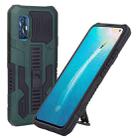 For vivo V19 Indonesia Version Vanguard Warrior All Inclusive Double-color Shockproof TPU + PC Phone Case with Holder(Green) - 1