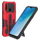 For vivo Y19 Vanguard Warrior All Inclusive Double-color Shockproof TPU + PC Phone Case with Holder(Red) - 1