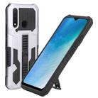 For vivo Y19 Vanguard Warrior All Inclusive Double-color Shockproof TPU + PC Phone Case with Holder(Silver) - 1