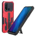 For vivo Y50 Vanguard Warrior All Inclusive Double-color Shockproof TPU + PC Phone Case with Holder(Red) - 1