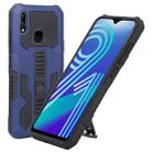 For vivo Y91 Vanguard Warrior All Inclusive Double-color Shockproof TPU + PC Phone Case with Holder(Blue) - 1