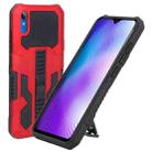 For vivo Y91i Indonesia Version / Y91C Vanguard Warrior All Inclusive Double-color Shockproof TPU + PC Phone Case with Holder(Red) - 1