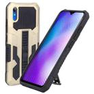 For vivo Y91i Indonesia Version / Y91C Vanguard Warrior All Inclusive Double-color Shockproof TPU + PC Phone Case with Holder(Gold) - 1