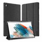 For Samsung Galaxy Tab A8 2021 DUX DUCIS Domo Series Cloth Texture Flip Leather Case(Black) - 1