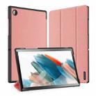 For Samsung Galaxy Tab A8 2021 DUX DUCIS Domo Series Cloth Texture Flip Leather Case(Pink) - 1