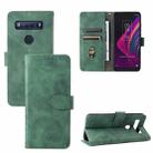For TCL 10 SE Solid Color Skin Feel Magnetic Buckle Leather Phone Case(Green) - 1