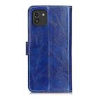 For Samsung Galaxy A03 166mm EU Version Retro Crazy Horse Texture Horizontal Flip Leather Phone Case(Blue) - 3