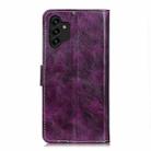 For Samsung Galaxy A13 4G Retro Crazy Horse Texture Horizontal Flip Leather Phone Case(Purple) - 3