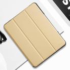 For iPad 10.2 Mutural Horizontal Flip PC + TPU + PU Leather Case with Holder & Pen Slot(Gold) - 1