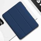 For iPad 10.2 Mutural Horizontal Flip PC + TPU + PU Leather Case with Holder & Pen Slot(Blue) - 1