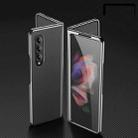 For Samsung Galaxy Z Fold3 5G Plating Leather Phone Case(Black) - 1