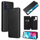 For Motorola Moto G60S Carbon Fiber Texture Leather Phone Case with Card Slot(Black) - 1