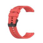 For Huawei Watch GT 3 46mm/GT Runner 22mm Silicone Black Buckle Watch Band(Red) - 1