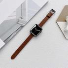 Leather Watch Band For Apple Watch Ultra 49mm&Watch Ultra 2 49mm / Series 9&8&7 45mm / SE 3&SE 2&6&SE&5&4 44mm / 3&2&1 42mm(Dark Brown) - 1