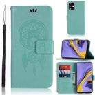 For Galaxy A51 Wind Chime Owl Embossing Pattern Horizontal Flip Leather Case with Holder & Card Slots & Wallet(Green) - 1