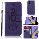 For Galaxy A51 Wind Chime Owl Embossing Pattern Horizontal Flip Leather Case with Holder & Card Slots & Wallet(Purple) - 1
