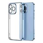 JOYROOM JR-BP907 Chery Mirror Series Electroplating Transparent Anti-fall Phone Case For iPhone 13(Far Peak Blue) - 1